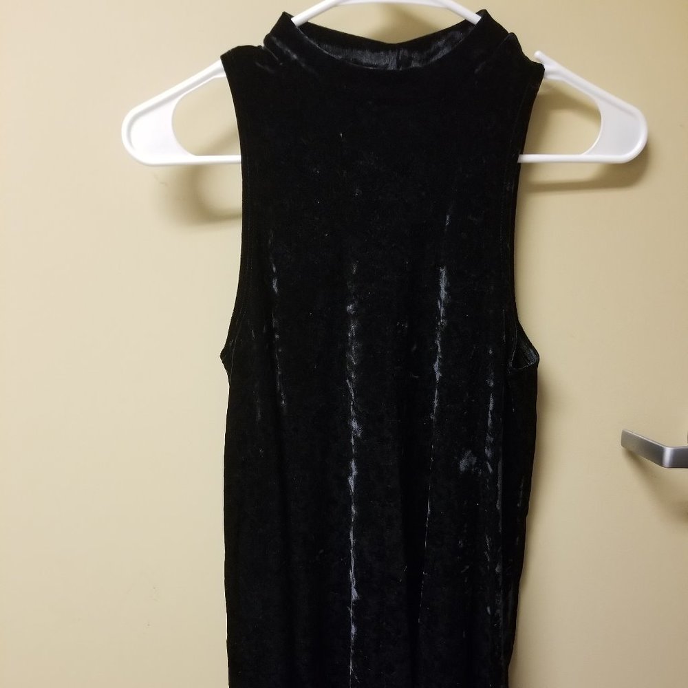Velvet black swing dress
